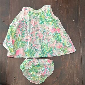 Lilly Pulitzer Pink and Green Kids Matching Set